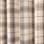OHS Check Eyelet Curtains Pair Thermal Ring Top Textured Woven Ready Made