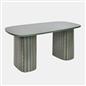 OHS Madison Coffee Table Ribbed Engineered Wood Side End Desk Home Decor