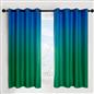 Ombre Eyelet Blackout Kids Curtains Pair of Ring Top Rainbow Ready Made Panels