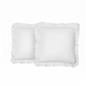 OHS Frill Cushion Covers Faux Linen Soft Square Pillowcases Home Decor Multipack