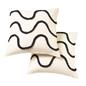 OHS Tufted Waves Cushion Covers 2 Pack Decorative Square Pillowcases