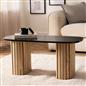 OHS Madison Coffee Table Ribbed Engineered Wood Side End Desk Home Decor
