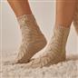 OHS Cable Knit Socks Womens Non Slip Warm Indoor Lounge Sock Slipper