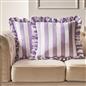 OHS Stripe Frill Cushion Covers Microfibre Square Pillowcases Home Decor
