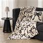 OHS Teddy Fleece Blanket Festive Bow Ribbon Supersoft Warm Thermal Throw