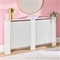 OHS Ribbed Radiator Cover Slatted Engineered Wood Side Board S M L Cabinet Shelf