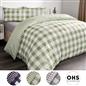 OHS Gingham Duvet Cover Bedding Set Check Quilt Pillowcase Reversible