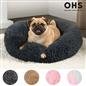 OHS Pet Bed Calming Fluffy Plush Fleece Dog Anti Anxiety Round Donut Washable