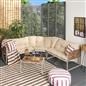 OHS Santorini Corner Sofa Table Set 5 Seater Garden Outdoor Patio Couch