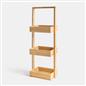 OHS Bamboo Bathroom Caddy 3 Tier Freestanding Shower Storage Organiser
