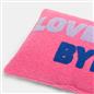 OHS Slogan Scatter Pillow Love You Bye Boucle Decor Filled Cushion Back Support