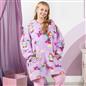 Kids Hoodie Blanket Oversized Sherpa Fleece Jumper Sweatshirt Soft Warm Throw