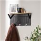 OHS Coat Rack Wall Mounted Shelf Engineered Wood Floating Display Unit