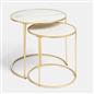 OHS Manhattan Nesting Table Stacking Coffee Side Wooden Effect Tables Set of 2/3