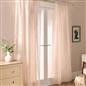 OHS Pompom Tufted Voile Net Curtains Pair 2 Window Panels Slot Top Set 55