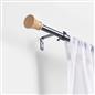 OHS 120-200cm Curtain Pole Extendable Metal 16mm Ball Trumpet Twist Finnials
