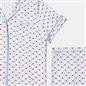 OHS Hearts Short Pyjama Set Womens Jersey Button Through Nightwear Loungewear