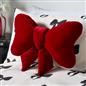 OHS Bow Shaped Cushion Velvet Decorative Filled Scatter Pillow Gift