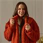 OHS Waterfall Cardigan Warm Teddy Fleece Open Front Wrap Loungewear Outwear