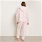 OHS Bow Print Loungewear Set Winter Sherpa Nightwear 2-Piece Hoodie Jogger Gift