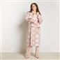 OHS Teddy Marl Dressing Gown Prints Ladies Warm Womens Loungewear Bathrobe