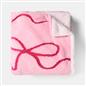 OHS Bows Throw Tufted Teddy Fleece Blanket Winter Soft Warm Bedspread