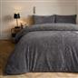 OHS Ribbed Fleece Duvet Cover Set Sherpa Reverse Thermal Supersoft Bedding
