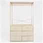 Cabinet Rail Wardrobe Open Home 6 Drawer Coat Hanger Storage Clothes Organiser