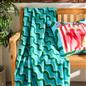 OHS Swirl Print Throw Soft Blanket Polar Fleece Lightweight Bedspread