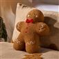 OHS Gingerbread Cushion Christmas Festive Decorative Novelty Scatter Pillow