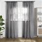 OHS Pompom Tufted Voile Net Curtains Pair 2 Window Panels Slot Top Set 55