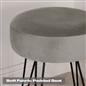Dressing Table Stool Velvet Round Makeup Vanity Seat Chair Metal Legs Pouffe