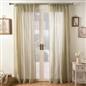 OHS Linen Look Voile Net Curtains 2 Panels Rod Slot Top Pair Home Set 55x87