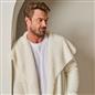OHS Waterfall Long Cardigan Warm Teddy Fleece Open Front Wrap Loungewear Outwear
