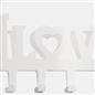 Over Door 5 Hook Clothes Coat Hanger Love Organiser Space Saving Home Decor Rail