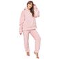 OHS Fleece Loungewear Set Coral Winter Sherpa Nightwear 2-Piece Hoodie Jogger