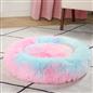 OHS Pet Bed Calming Fluffy Plush Fleece Dog Anti Anxiety Round Donut Washable