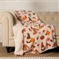 Autumn Gonk Throw Over Fleece Bed Sofa Sherpa Soft Warm Blanket Plush Pumpkin