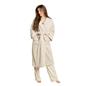 OHS Tufted Dressing Gown Soft Fleece Robe Thermal Bathrobe Hooded Loungewear
