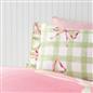 OHS Bow Gingham Bedding Set Microfibre Reversible Duvet Cover with Pillowcase