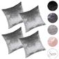 Sienna Cushion Covers Crushed Velvet Luxury Pack of Filled Insert Pad, 45 x 45cm