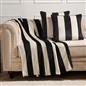Stripe Fleece Throw Over Bedspread Ultra Soft Warm Sofa Bed Blanket Travel Plush
