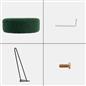 Stool Boucle Fleece Chair Dressing Table Vanity Seat Pouffe Home Spa Foot Rest