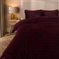 OHS Ribbed Fleece Bedding Set Soft Faux Fur Thermal Duvet Cover with Pillowcase 