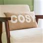 OHS Slogan Scatter Pillow Soft Boucle Sofa Bed Decor Filled Cushion Back Support