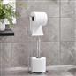 OHS Metal Toilet Roll Holder Freestanding Bathroom Storage Organiser