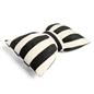 OHS Bow Shaped Cushion Striped Matte Velvet Novelty Decorative Scatter Pillow
