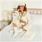 OHS Ribbed Faux Fur Winter Gift Set Hot Water Bottle Socks Eye Mask Scrunchie