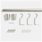 OHS 70-120cm Curtain Pole Extendable Metal 16mm Ball Trumpet Twist Finnials