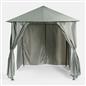 OHS Metal Garden Gazebo with Curtains Outdoor Party Tent Canopy Waterproof